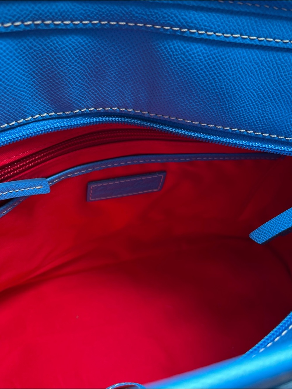 Dooney & Bourke Blue Leather Tote - Picture 7 of 11
